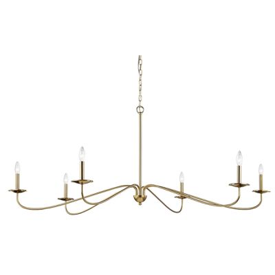 Simple Elegance 6 Arm Chandelier