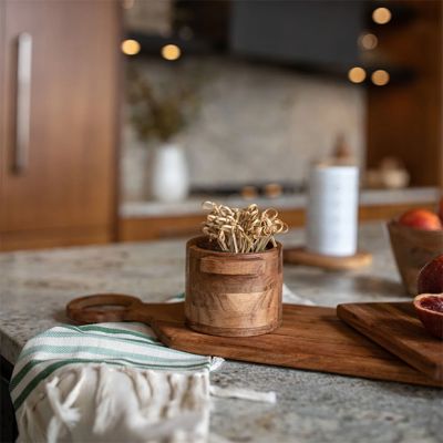 Simple Farmhouse Acacia Wood Pinch Bowl
