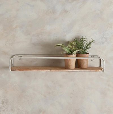 Simple Farmhouse Rustic Industrial Wall Shelf