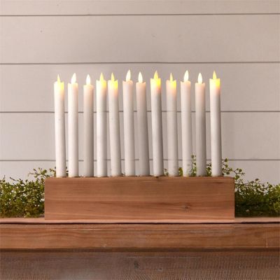 Simple Farmhouse Taper Candle Holder Centerpiece