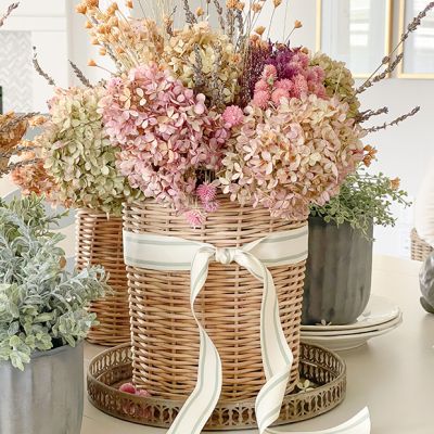 Simple Farmhouse Wicker Storage Baskets Set of 2