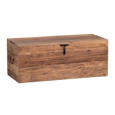 Simple Farmhouse Wooden Storage Trunk