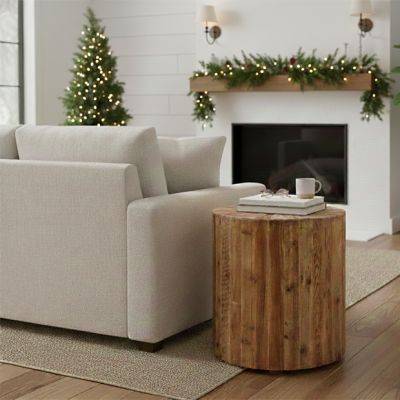 Simple Sunburst Round Side Table