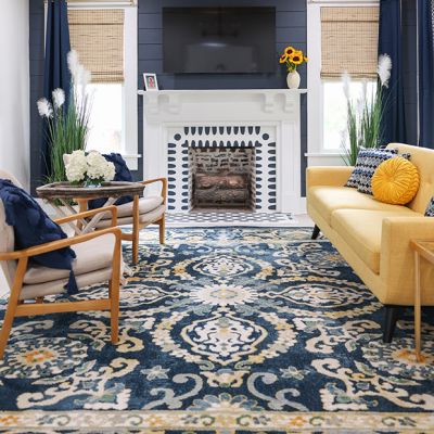 Simply Southern Cottage Bistineau Blue Area Rug