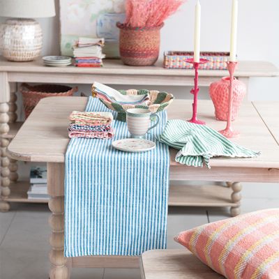 Simply Striped Double Sided Cotton Table Runner