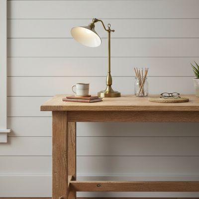 Sleek and Chic Brass Finish Desk Lamp