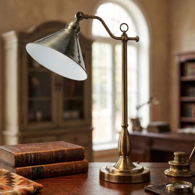 Sleek and Chic Brass Finish Desk Lamp