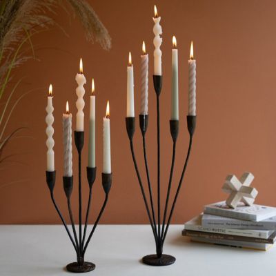 Sleek and Modern Taper Candelabra Set of 2
