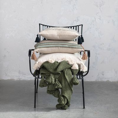 Sleek Black Metal Garden Chair