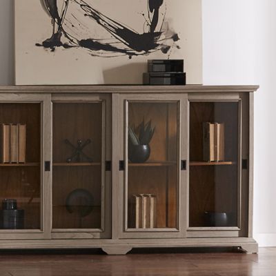 Sliding Framed Glass Door Display Cabinet
