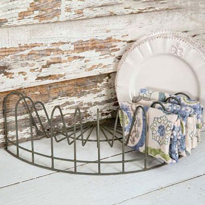 Slotted Half Round Wire Caddy Set of 2