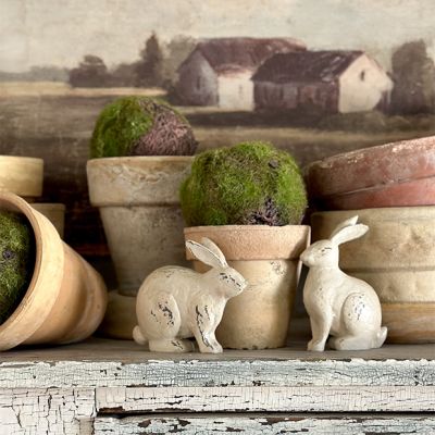 Small Rustic Rabbits Set of 2
