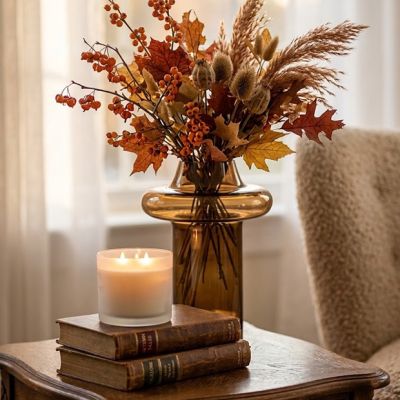 Smoked Glass Estate Vase 11.5 Inch