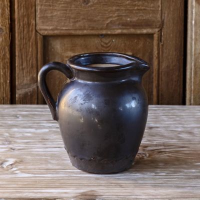 Smoked Glaze Flower Pitcher Vase 6 inch