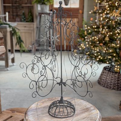 Snowflake Beaded Drop Ornament Set of 3