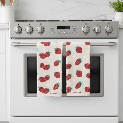So Sweet Strawberries Embroidered Kitchen Towel