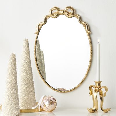 Soft Gold Bow Mirror