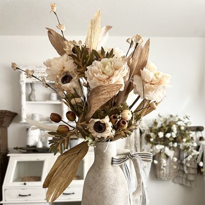 Soft Neutral Hue Peony Stem