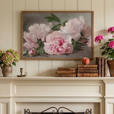 Soft Pink Peonies Canvas Printed Wall Art