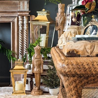 Sophisticated Gold Lanterns Set of 2