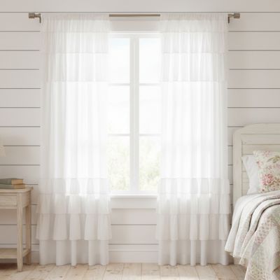 Southern Charms Ruffled Window Panel 50x84