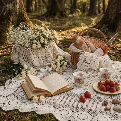 Southern Estates Handmade Crochet Tablecloth