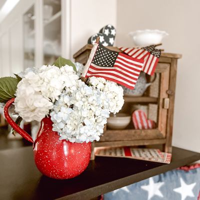 Speckled Enamelware Farmhouse Pitcher