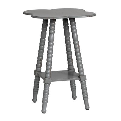 Spindle Leg Clover Shaped Accent Table