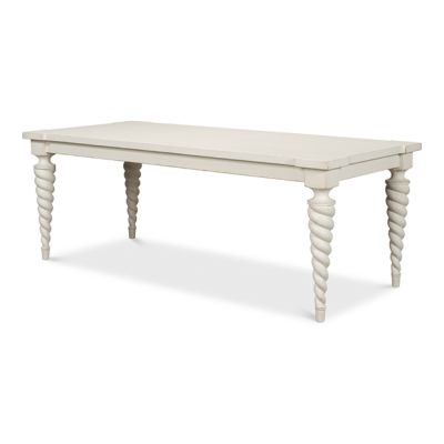 Spiral Leg Rectangle Dining Table