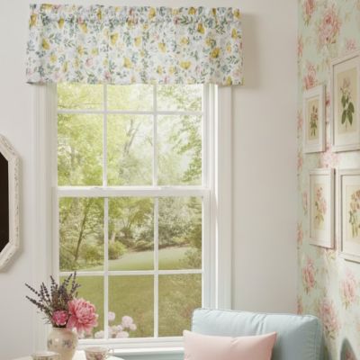 Spring Cottage Floral Valance Curtain