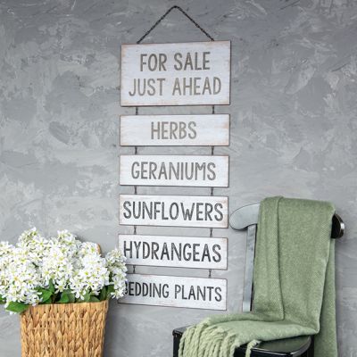 Spring Farmers Stacked Metal Hanging Sign