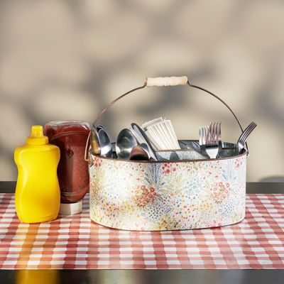 Spring Floral Metal Caddy