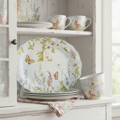 Spring Meadow Ceramic Oval Platter