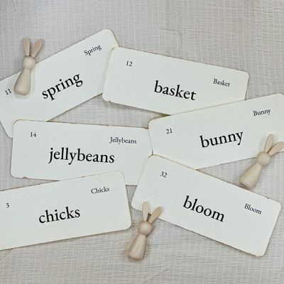 Spring Sayings Primitive Flash Card Set of 6
