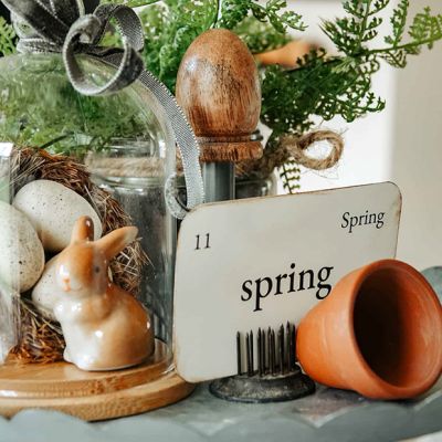 Spring Sayings Vintage Inspired Mini Flashcard Set of 8