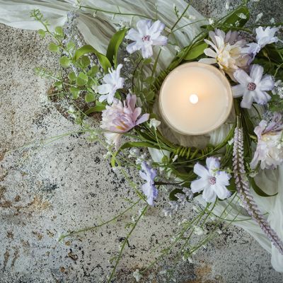 Spring Wildflowers Candle Ring