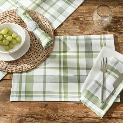 Springtime Green Plaid Placemat Set of 4