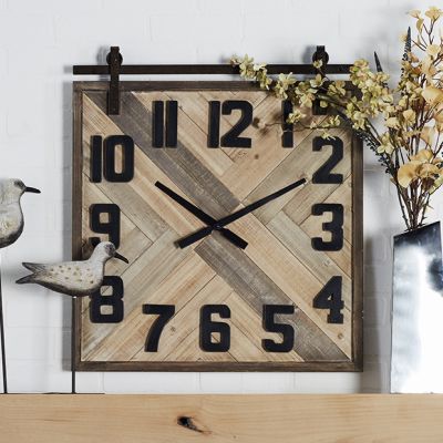 Square Farmhouse Wall Clock