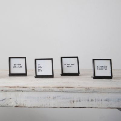 Square Framed Phrases Set of 4