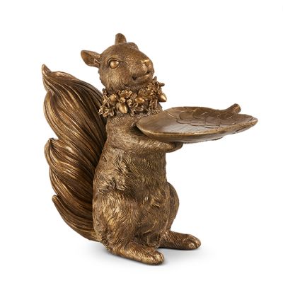 Squirrel with Acorn Tray Decorative Figure