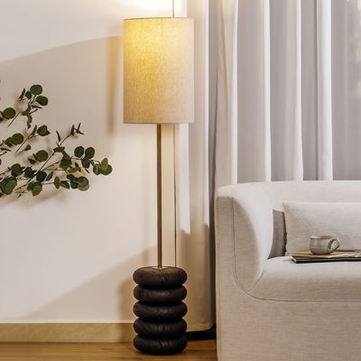 Stacked Base Contemporary Floor Lamp