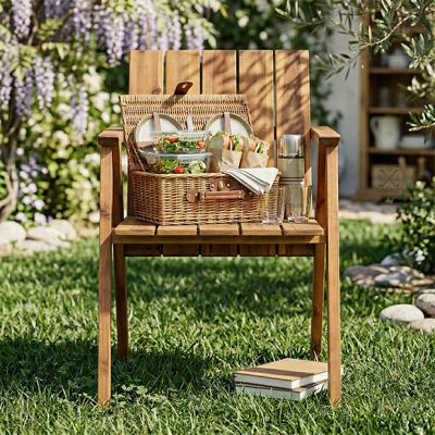 Stacking Teak Patio Chair