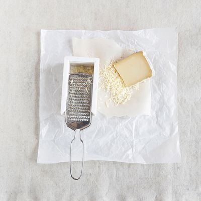 Stainless Steel Cheese Grater With Marble Rest
