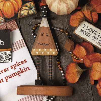 Standing Candy Corn Man Shelf Sitter