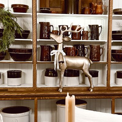 Standing Metal Reindeer Figure