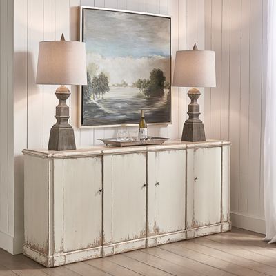 Stately Reclaimed Pine 4 Door Sideboard