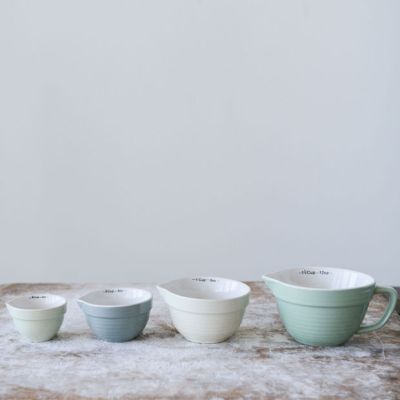 Stoneware Batter Measuring Cup Set of 4