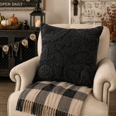 Stonewashed Textured Halloween Pillow