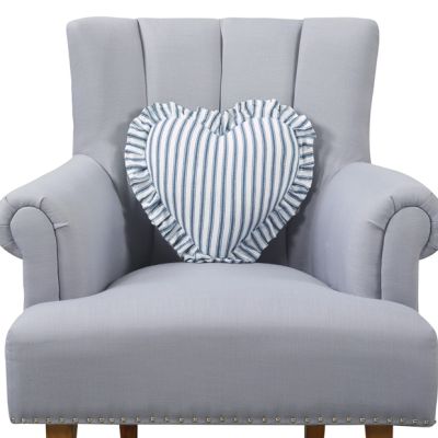 Striped Americana Heart Accent Pillow
