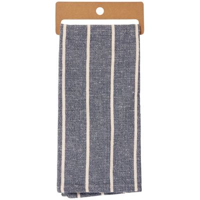 Striped Blue Cotton Kitchen Towel